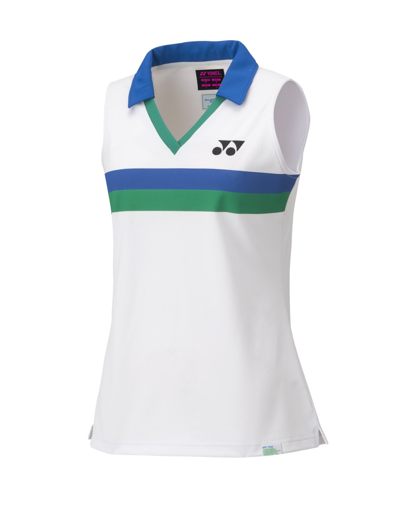 Yonex-75th-Dame-Sleeveless-Polo-20627A-White-p
