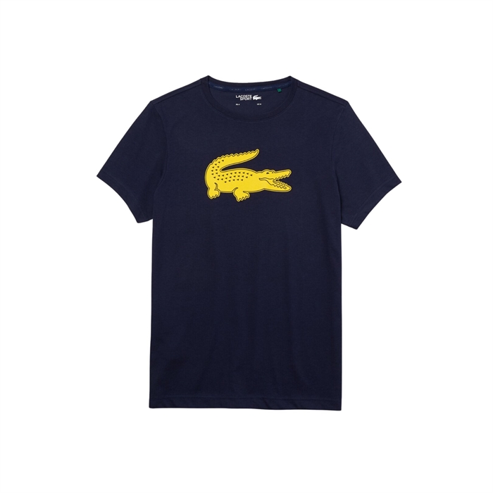 renæssance Udvalg Troubled Lacoste Sport 3D Print Breathable T-Shirt Navy Blue
