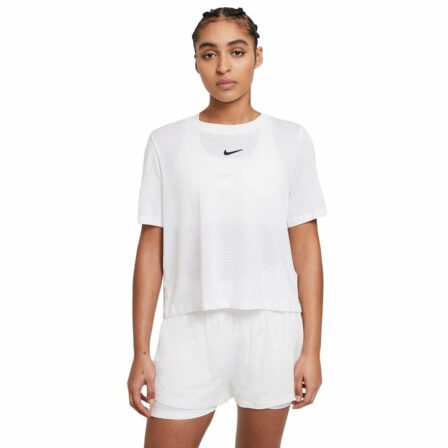Nike-Court-Advantage-Dame-T-shirt-WhiteBlack-foran