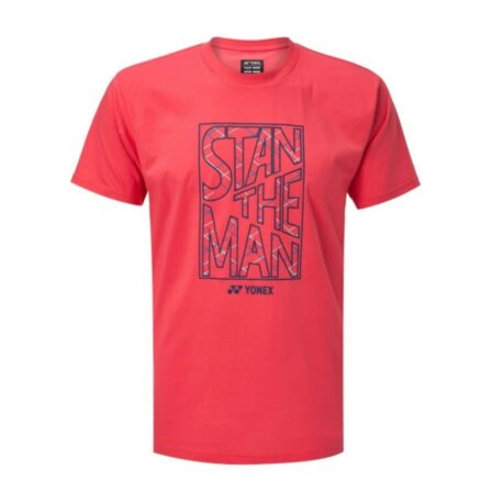 Yonex-Mens-T-shirt-16492EX-Coral-Red