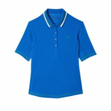 Lacoste Ultra-Dry Pique Polo Shirt Women Blue