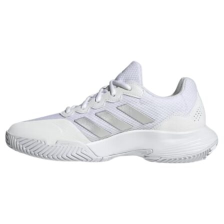 Adidas-GameCourt-2-Women-Cloud-White-Silver-Metallic-1