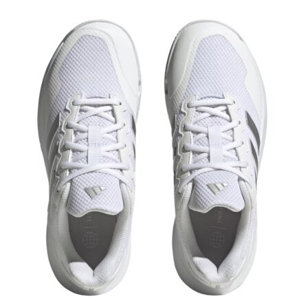 Adidas-GameCourt-2-Women-Cloud-White-Silver-Metallic-3