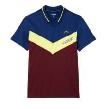 Lacoste Tennis x Daniil Medvedev Polo Shirt Navy Blue/Flashy Yellow/Bordeaux