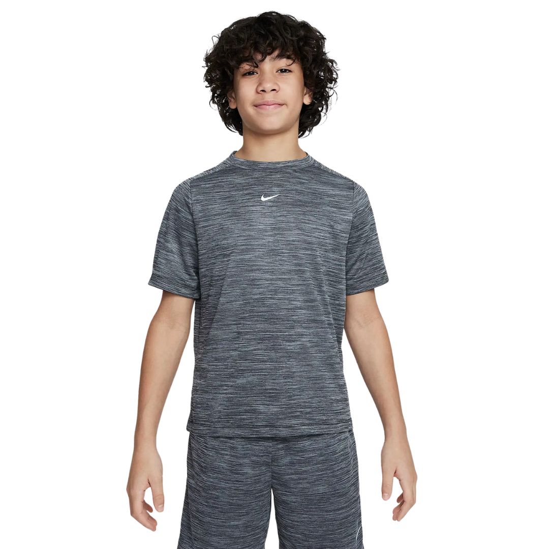 Nike-Multi-Boys-Dri-FIT-Short-Sleeve-Top-Black-Light-Smoke-Grey