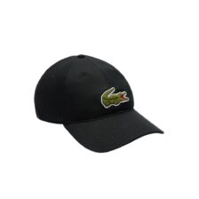 Lacoste Crocodile Badge Cotton Twill Cap Black