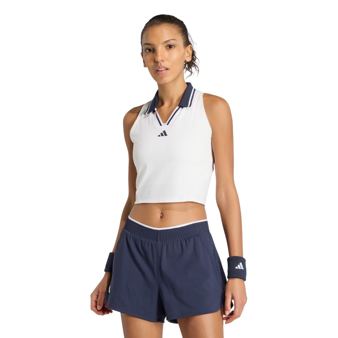 Adidas Climacool Crop Tanktop Pro White - Tennisshoppen